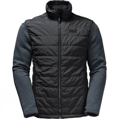 Chaquetas Jack Wolfskin Caribou Glen 3-in-1 Hombre Gris Oscuro / Negras - Chile NDW138645